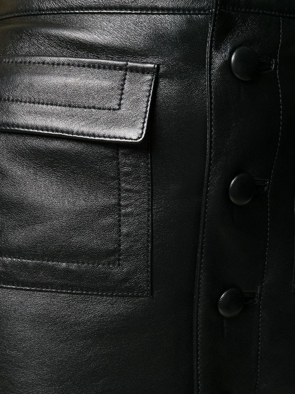 Saint Laurent faux-feather trim fitted skirt