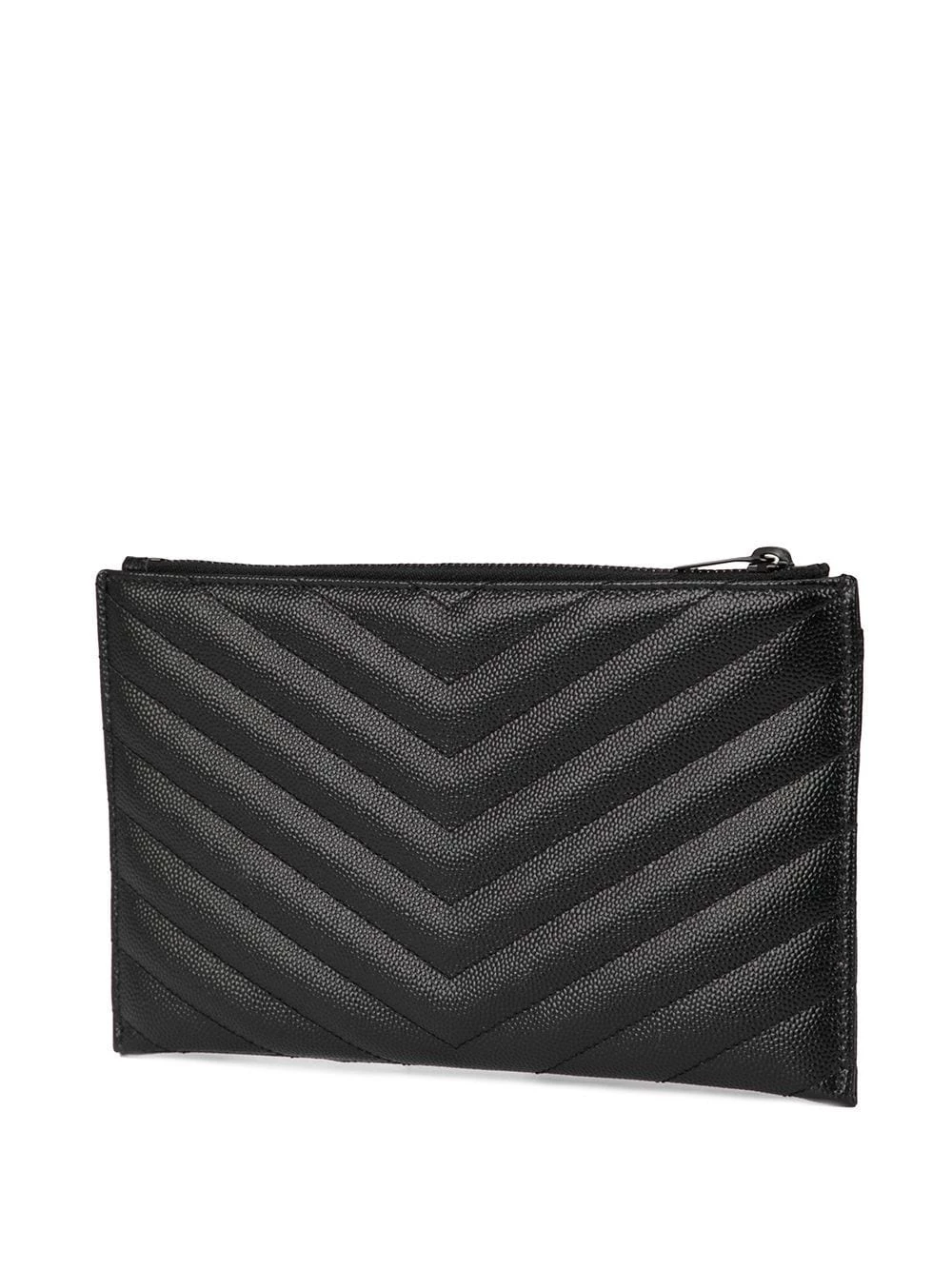 Saint Laurent monogrammed textured clutch