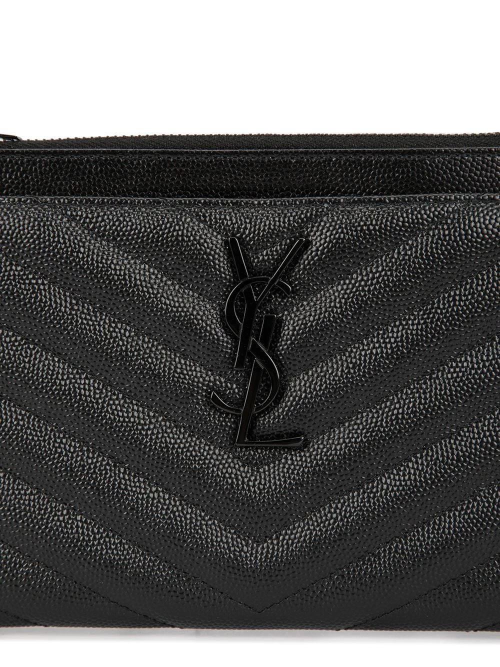 Saint Laurent monogrammed textured clutch