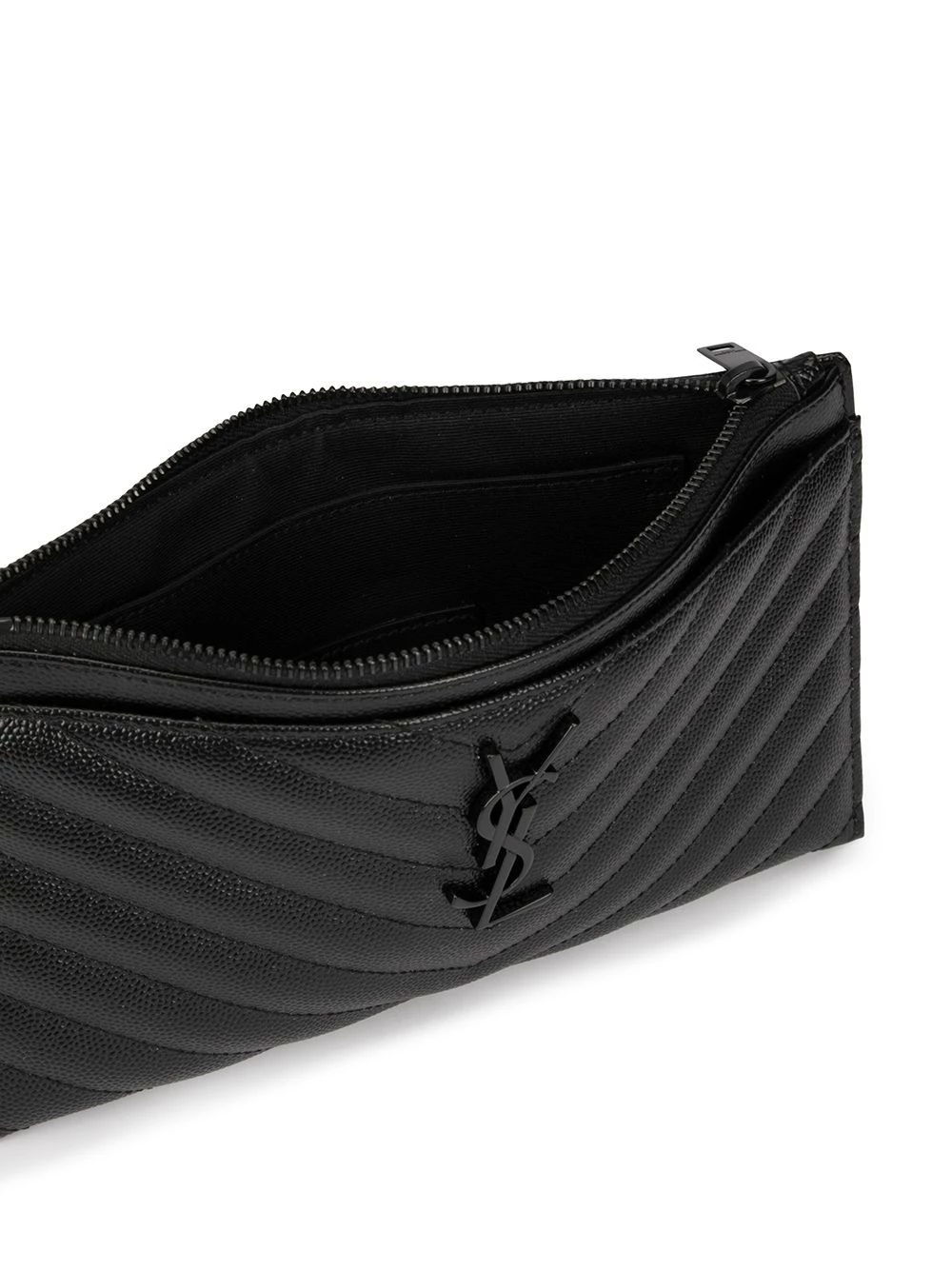 Saint Laurent monogrammed textured clutch