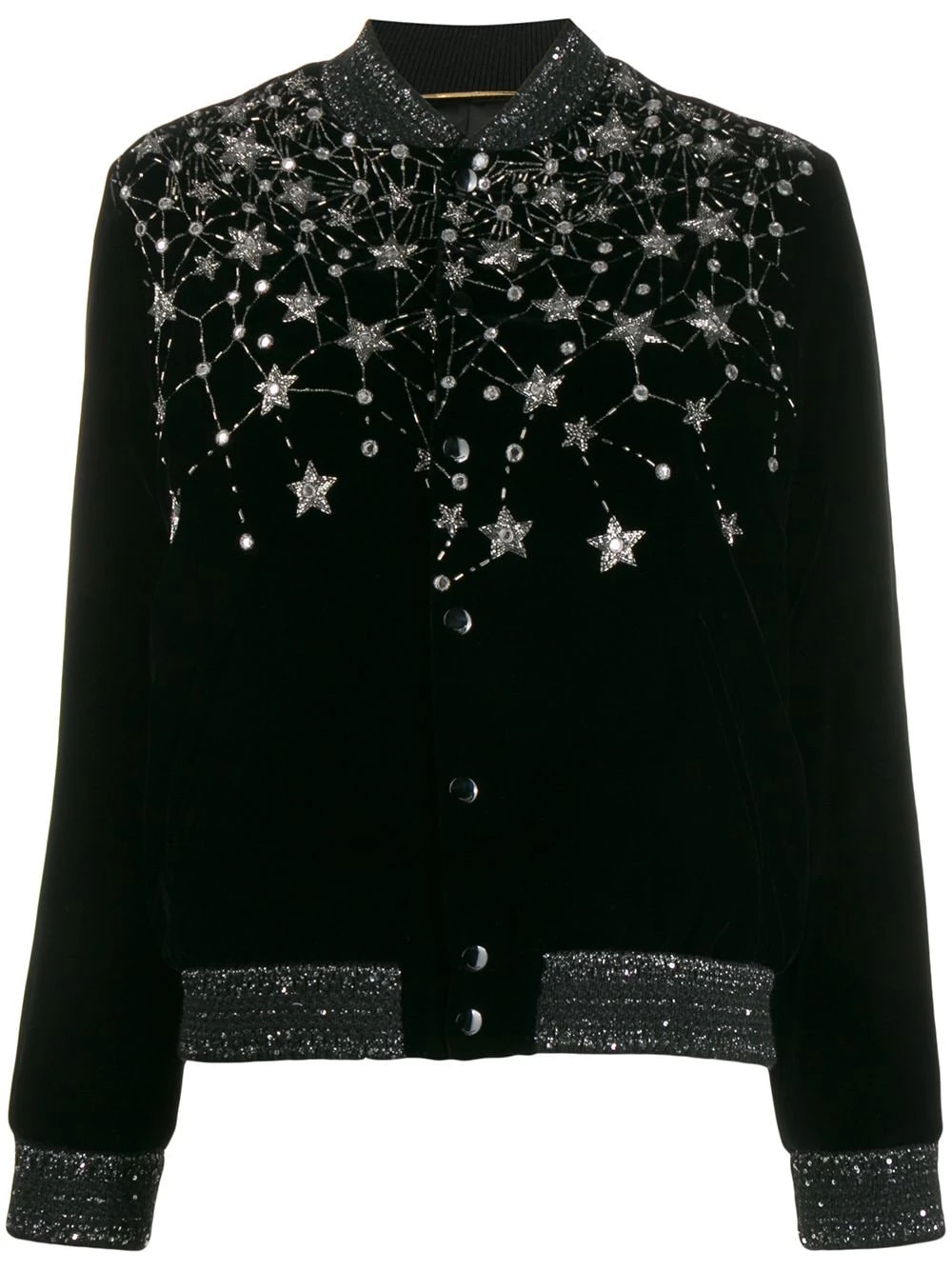 Saint Laurent crystal-embroidered bomber jacket