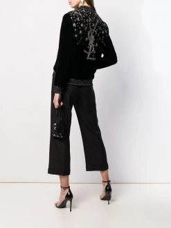 Saint Laurent crystal-embroidered bomber jacket