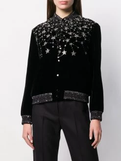 Saint Laurent crystal-embroidered bomber jacket