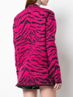 Saint Laurent Zebra jacquard cardigan