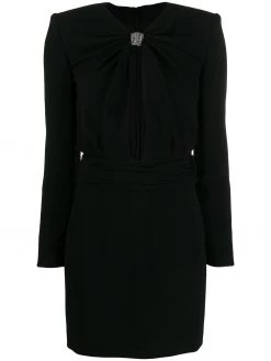 Saint Laurent embellished cut out mini dress