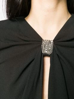 Saint Laurent embellished cut out mini dress