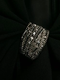 Saint Laurent embellished cut out mini dress