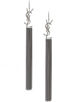 Saint Laurent Monogram chain tassel earrings