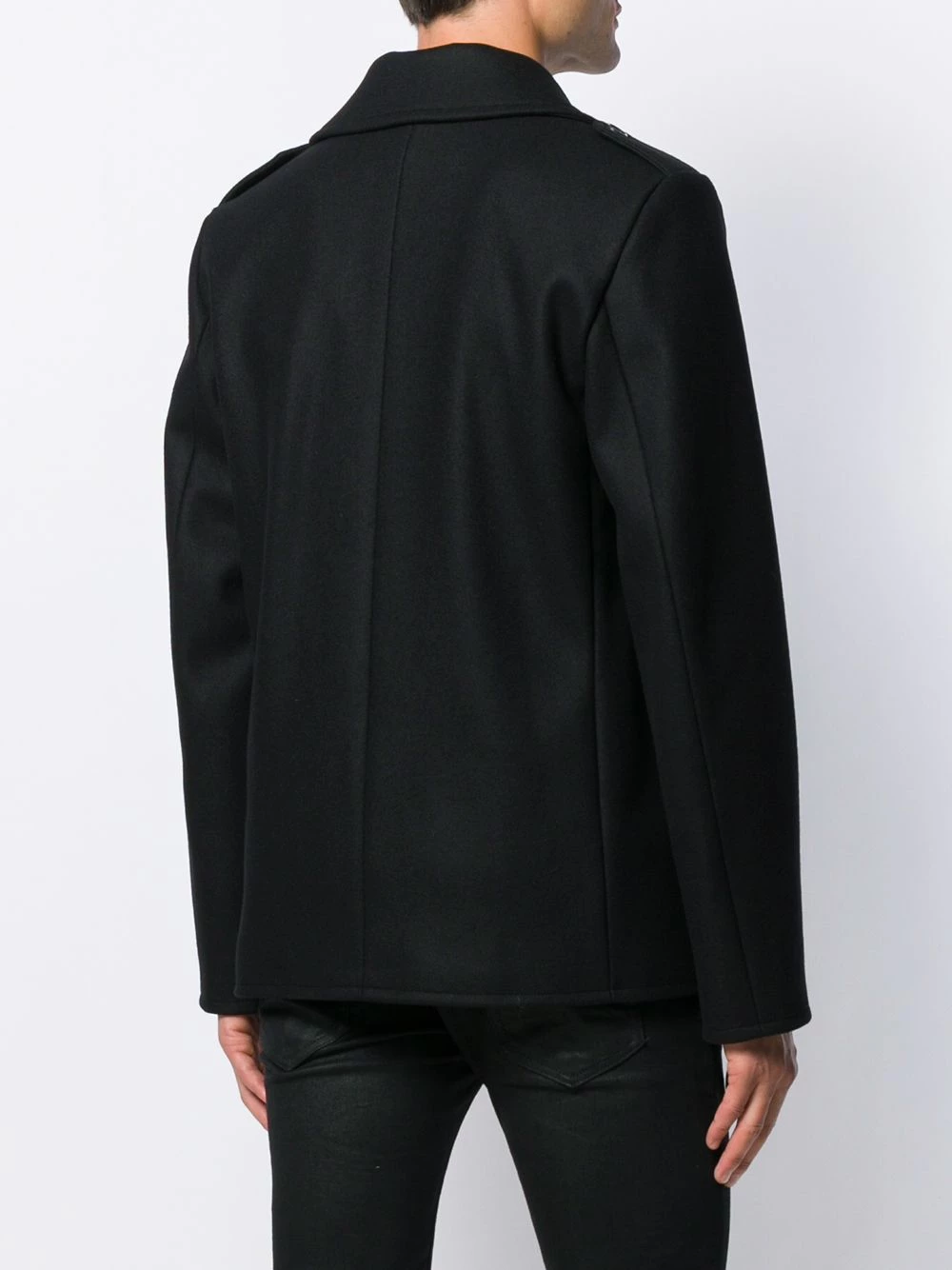 Saint Laurent boxy fit double-breasted coat