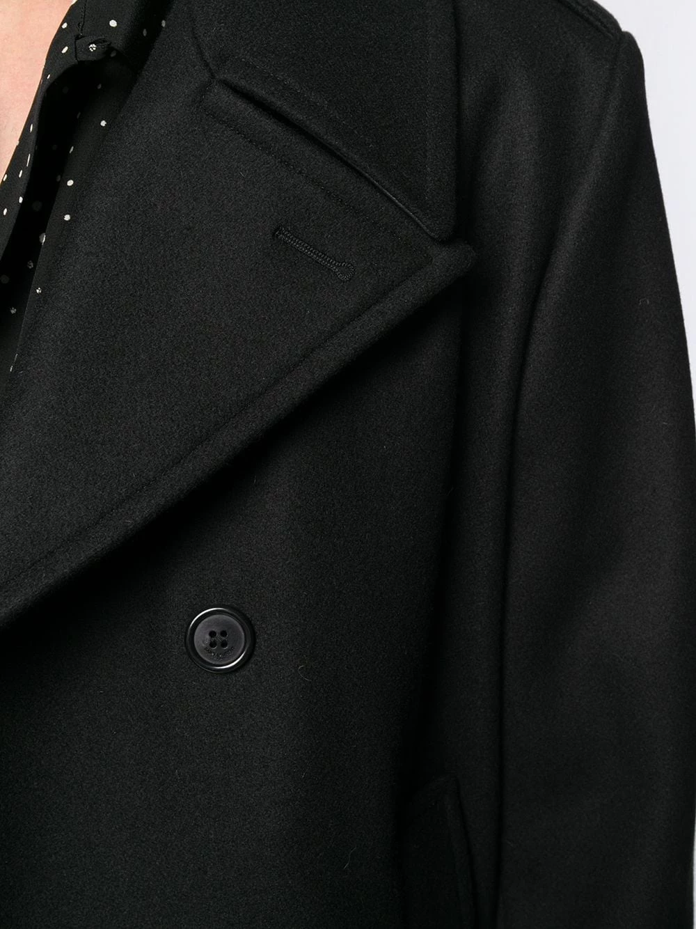 Saint Laurent boxy fit double-breasted coat