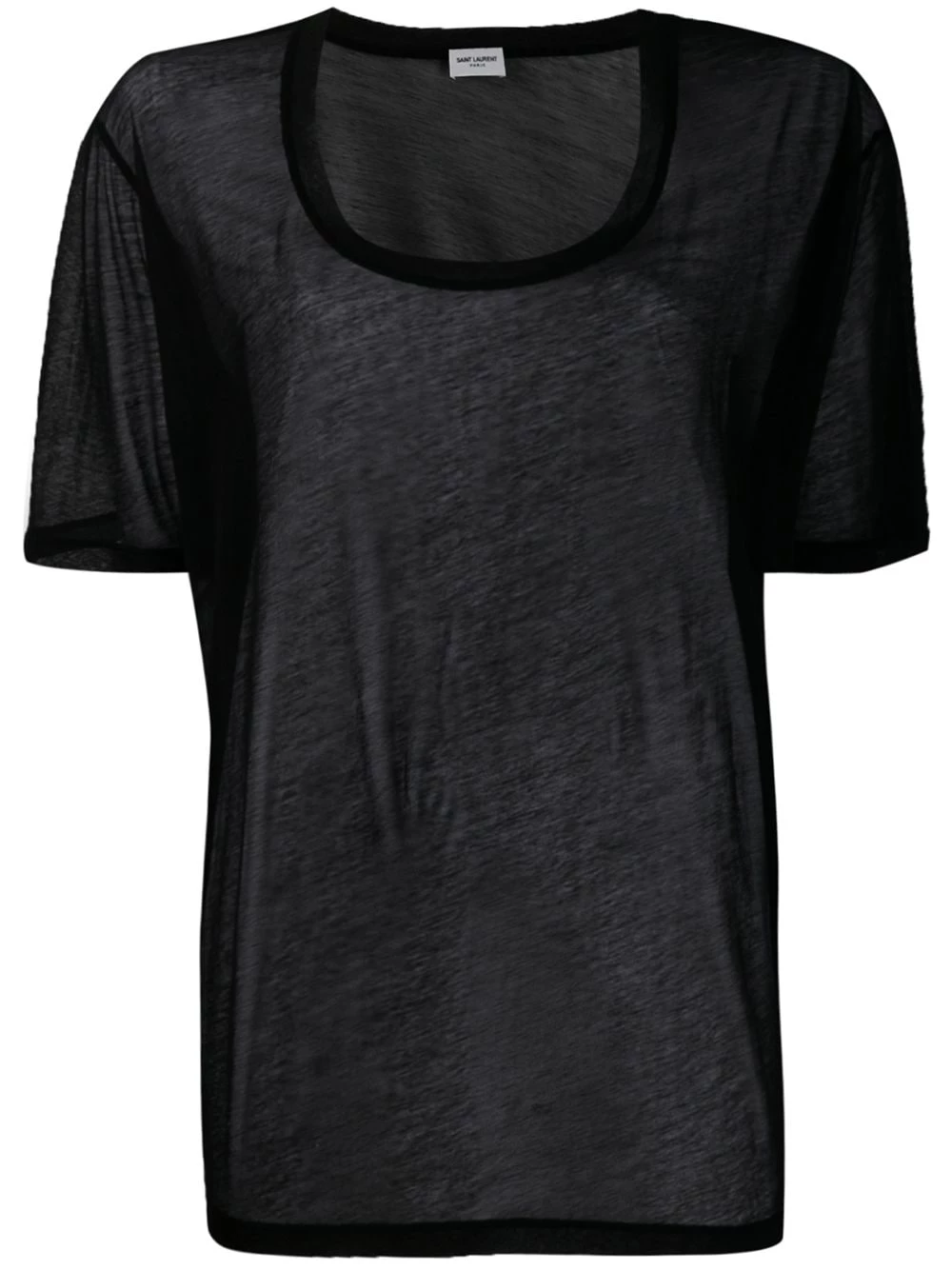 Saint Laurent scoop neck sheer T-shirt