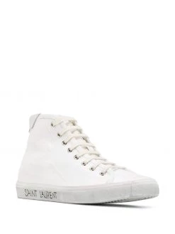 Saint Laurent distressed effect high-top sneakers