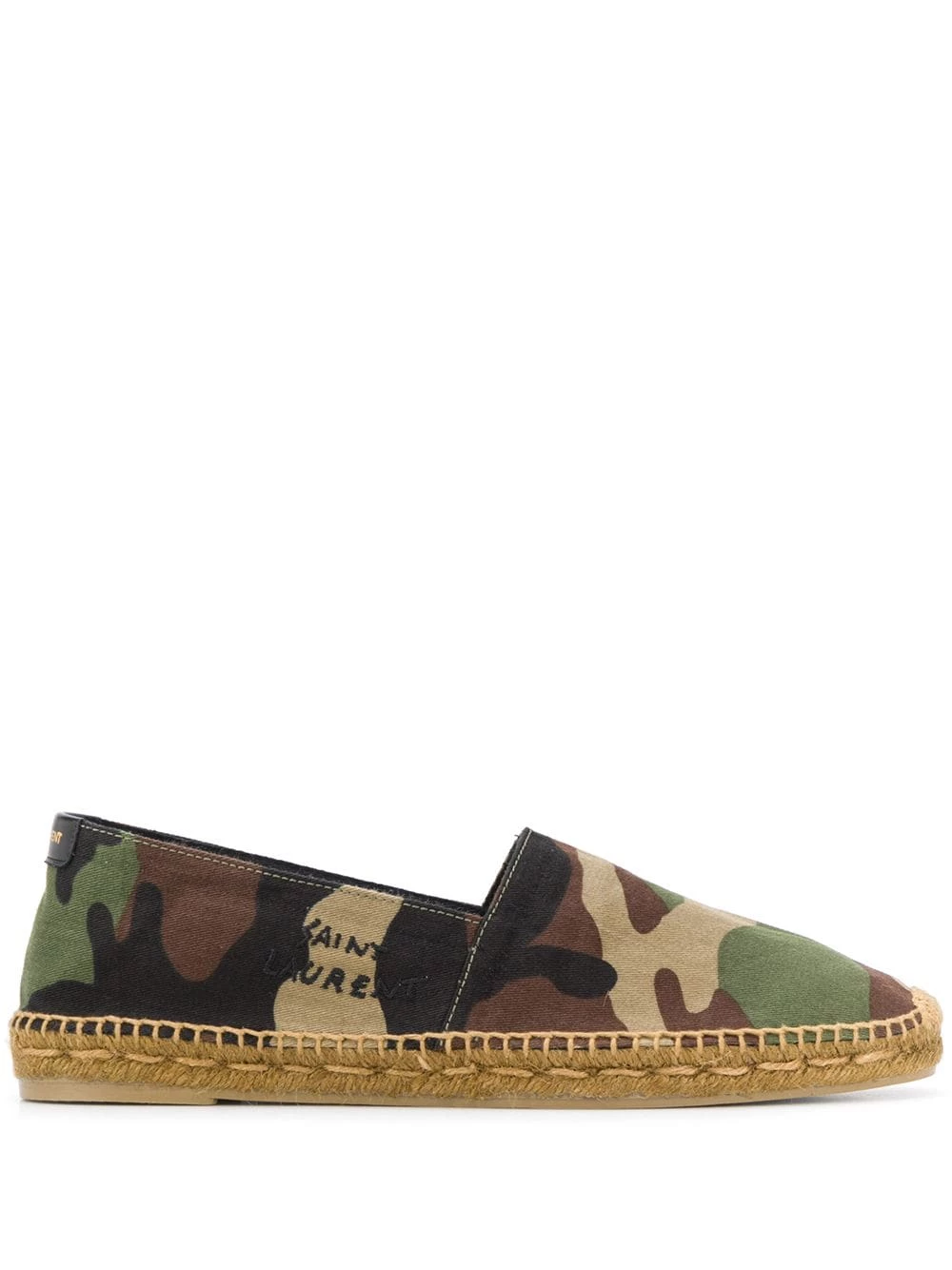 Saint Laurent camouflage embroidered espadrilles