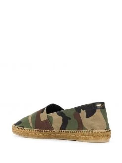 Saint Laurent camouflage embroidered espadrilles
