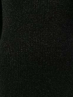 Saint Laurent metallic thread ribbed jumper