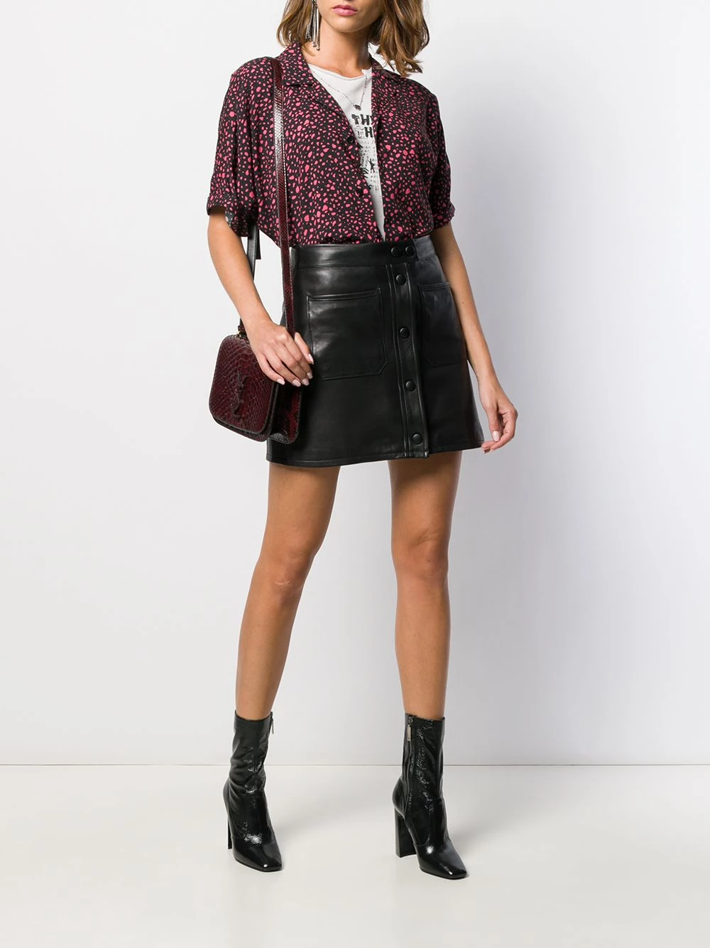 Saint Laurent graphic-print necklace T-shirt