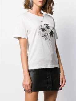 Saint Laurent graphic-print necklace T-shirt