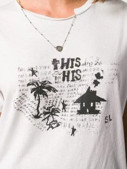 Saint Laurent graphic-print necklace T-shirt