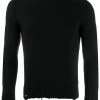 Saint Laurent distressed-effect crew neck jumper