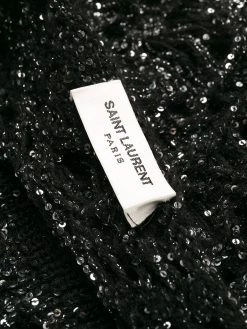 Saint Laurent sequinned crochet jumper