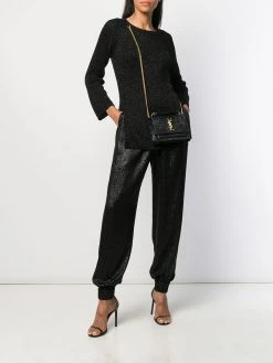 Saint Laurent Sunset crocodile-embossed mini bag