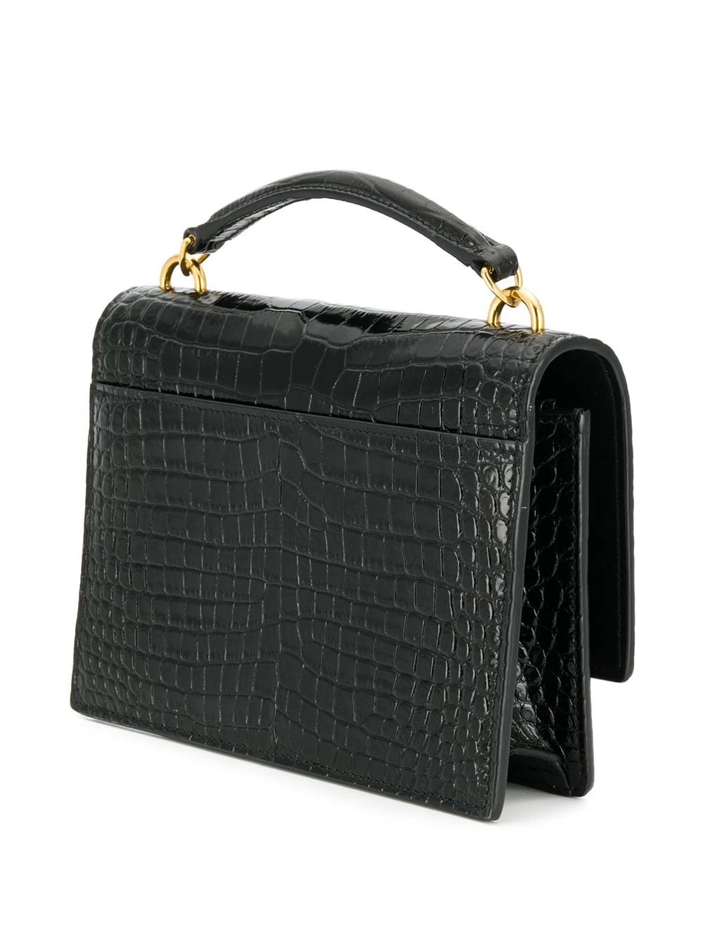 Saint Laurent Sunset crocodile-embossed mini bag
