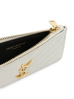 Saint Laurent monogram fragments zippered card case