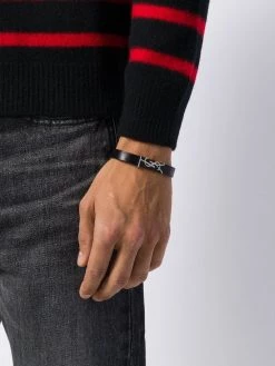 Saint Laurent monogram leather bracelet