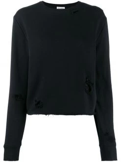 Saint Laurent distressed details knitted jumper
