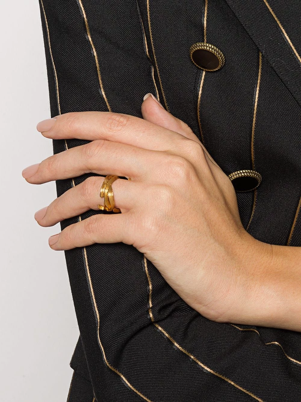 Saint Laurent interlaced monogram ring