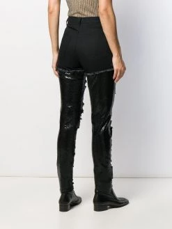 Saint Laurent sequin-embellished ripped skinny jeans