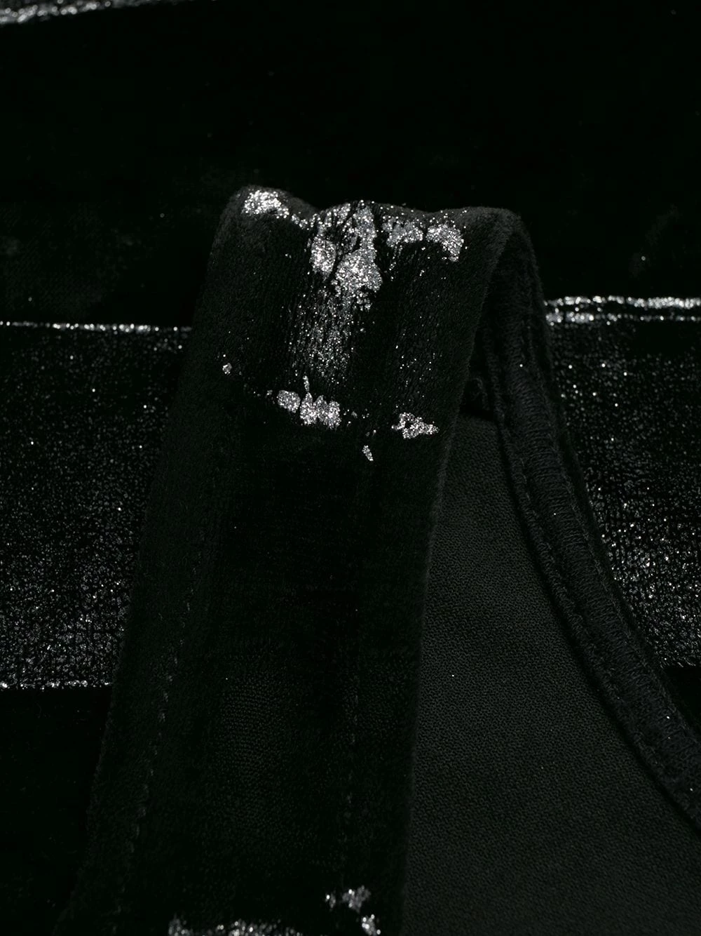 Saint Laurent distressed velvet-stripe tank top