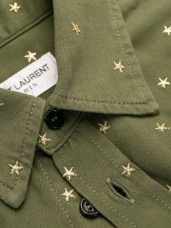 Saint Laurent star flap pockets shirt