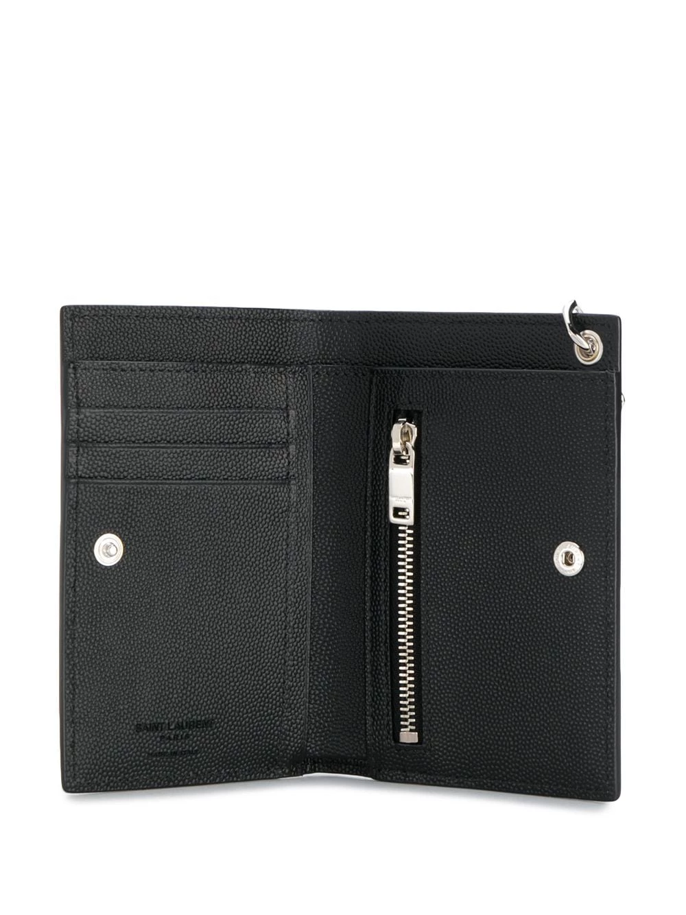 Saint Laurent embossed logo chain wallet