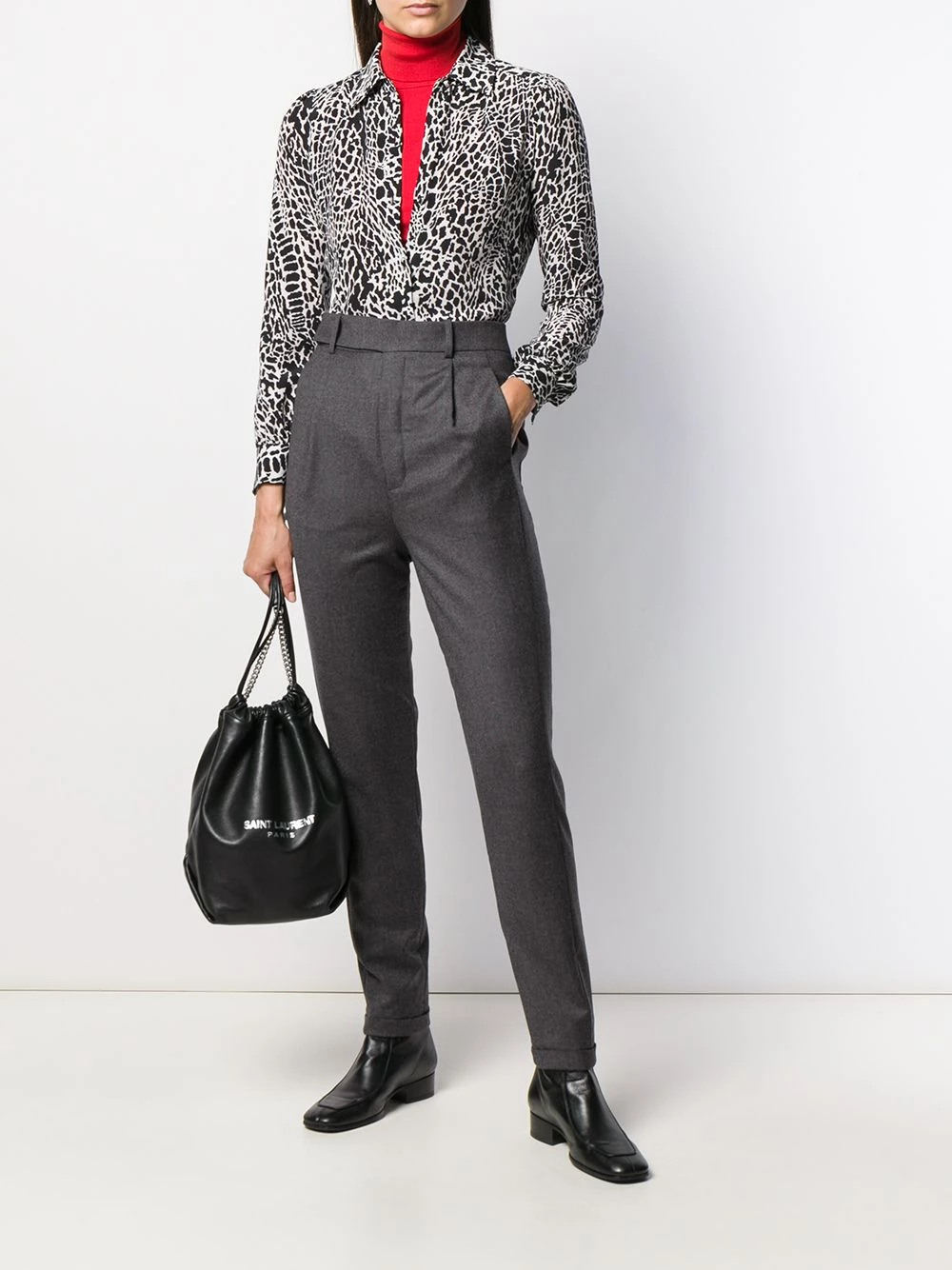 Saint Laurent high-waisted tapered trousers