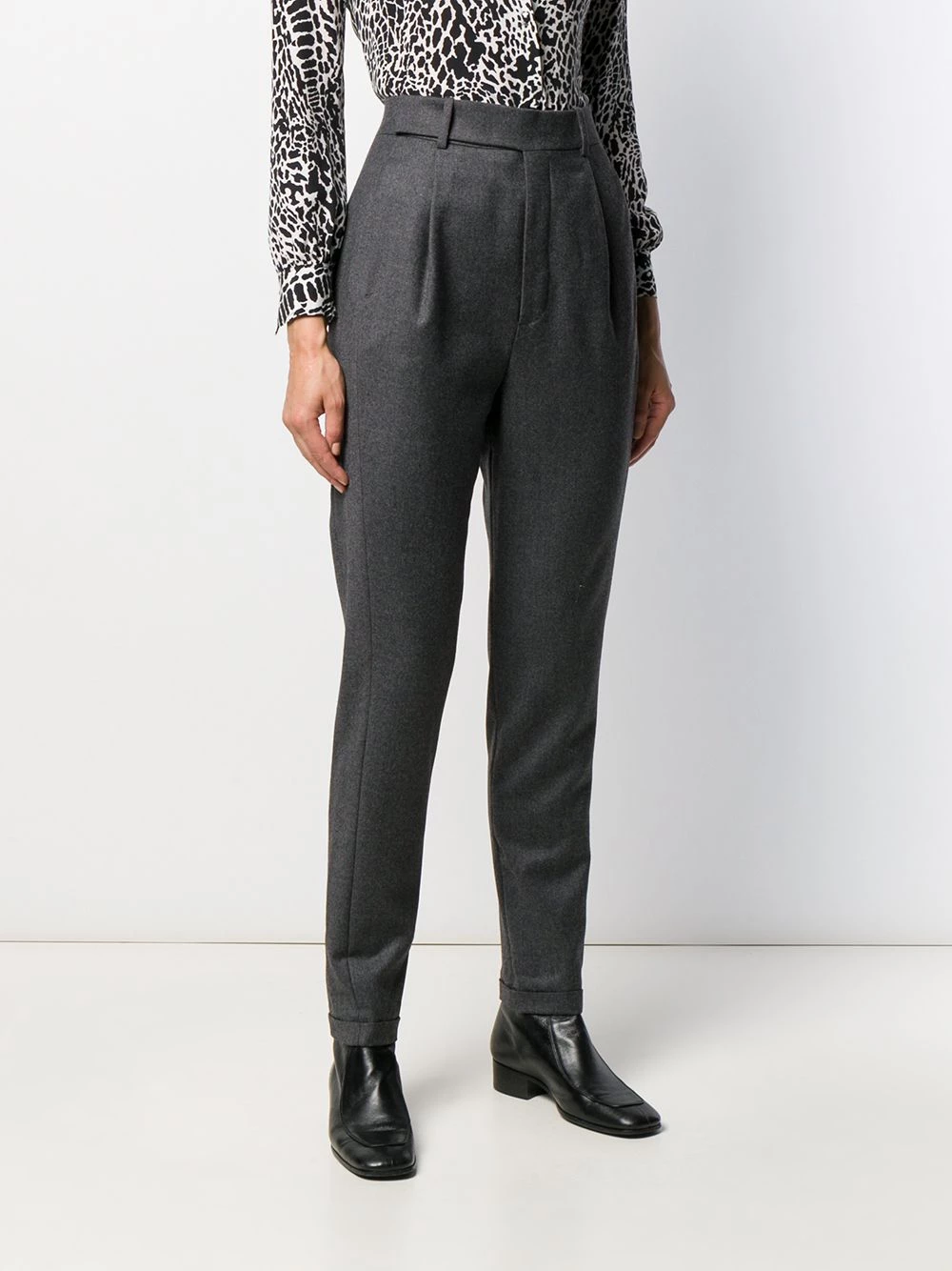 Saint Laurent high-waisted tapered trousers