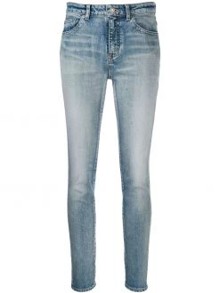 Saint Laurent stonewashed skinny jeans