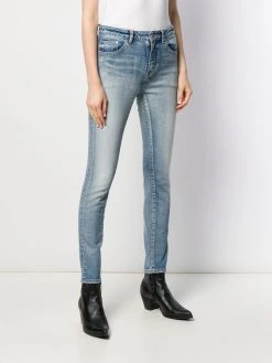 Saint Laurent stonewashed skinny jeans