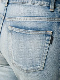 Saint Laurent stonewashed skinny jeans