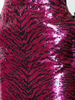 Saint Laurent sequinned zebra pattern mini skirt