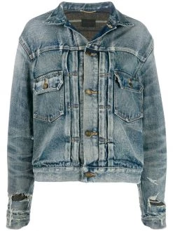 Saint Laurent distressed denim jacket
