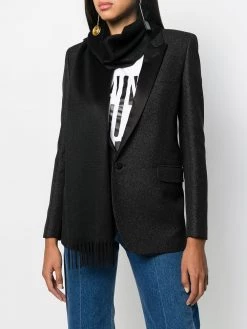 Saint Laurent fringed scarf