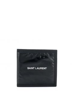 Saint Laurent Nuxx logo print bi-fold wallet