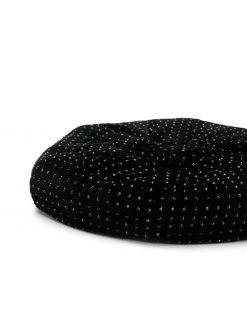 Saint Laurent crystal-embellished beret
