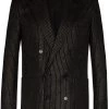 Saint Laurent metallic pinstripe double-breasted blazer