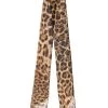 Saint Laurent leopard-print silk-chiffon scarf