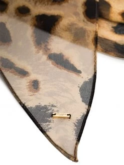 Saint Laurent leopard-print silk-chiffon scarf