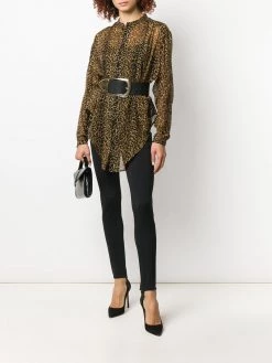 Saint Laurent leopard-print wool shirt