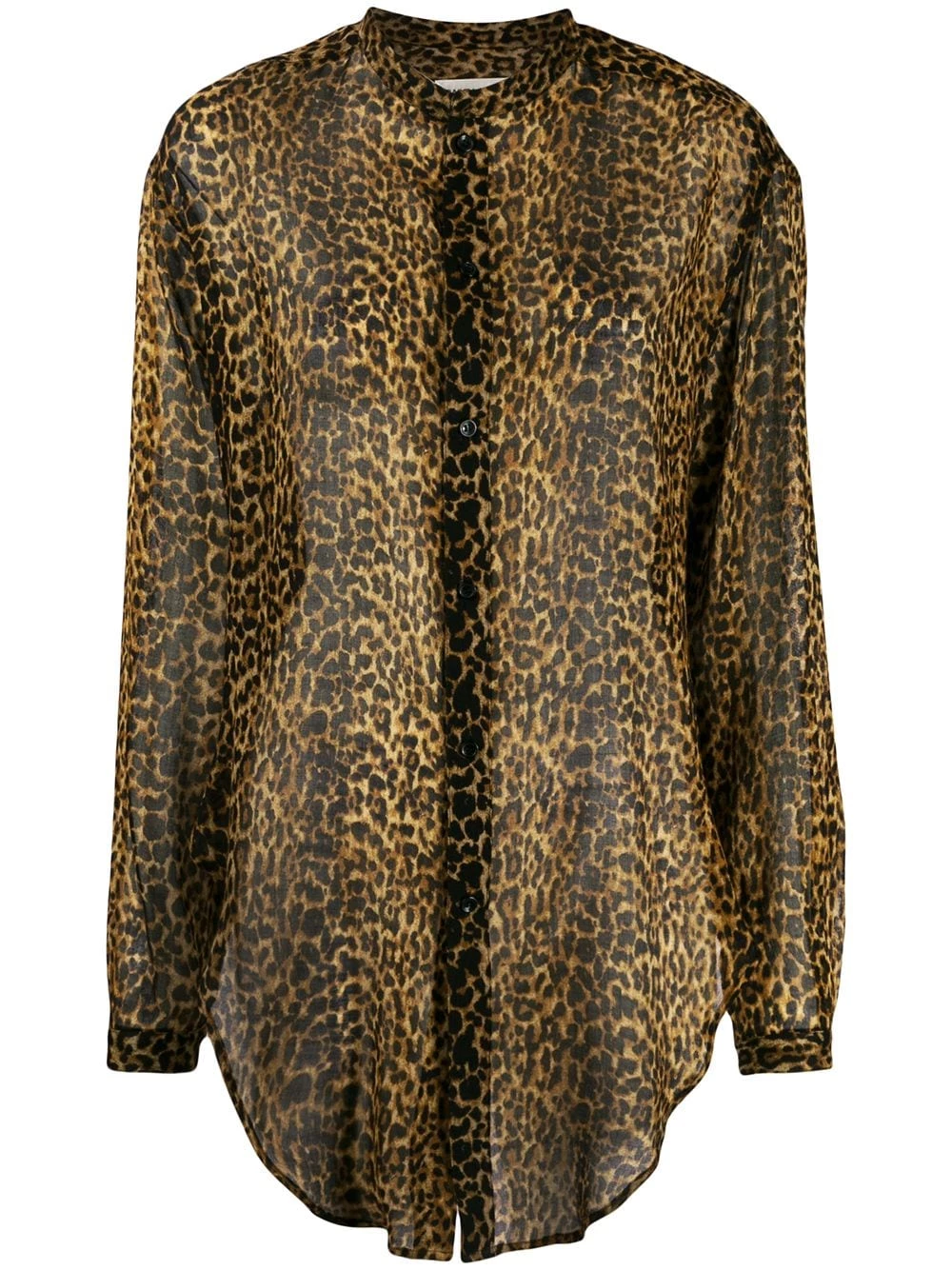 Saint Laurent leopard-print wool shirt