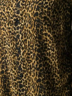 Saint Laurent leopard-print wool shirt